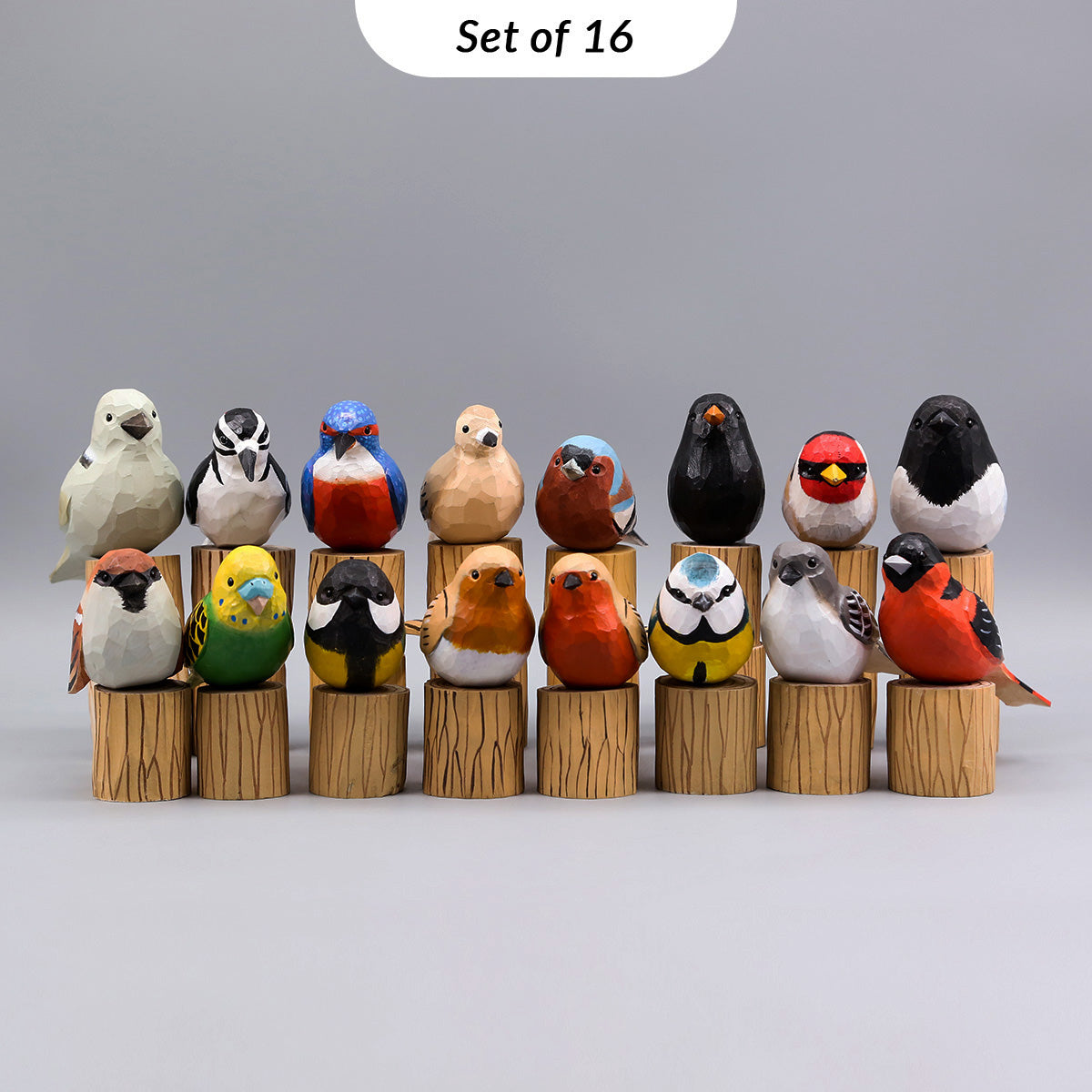 Handmade Birds + Stand