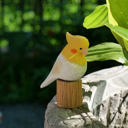 White Cockatiel + Stand