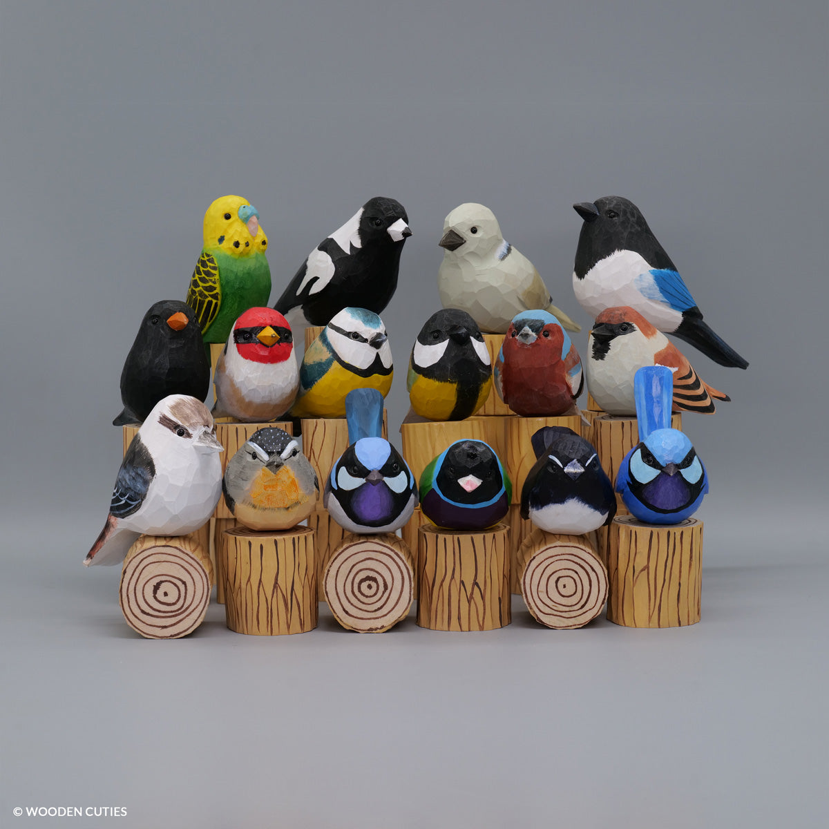 Set of 16 Birds + 16 Stands