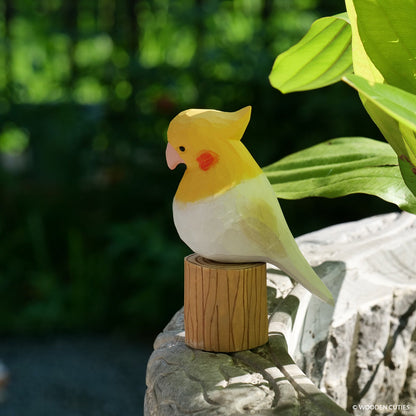 White Cockatiel + Stand