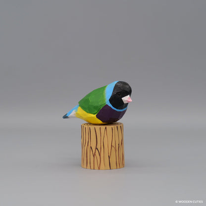 Gouldian Finch + Stand