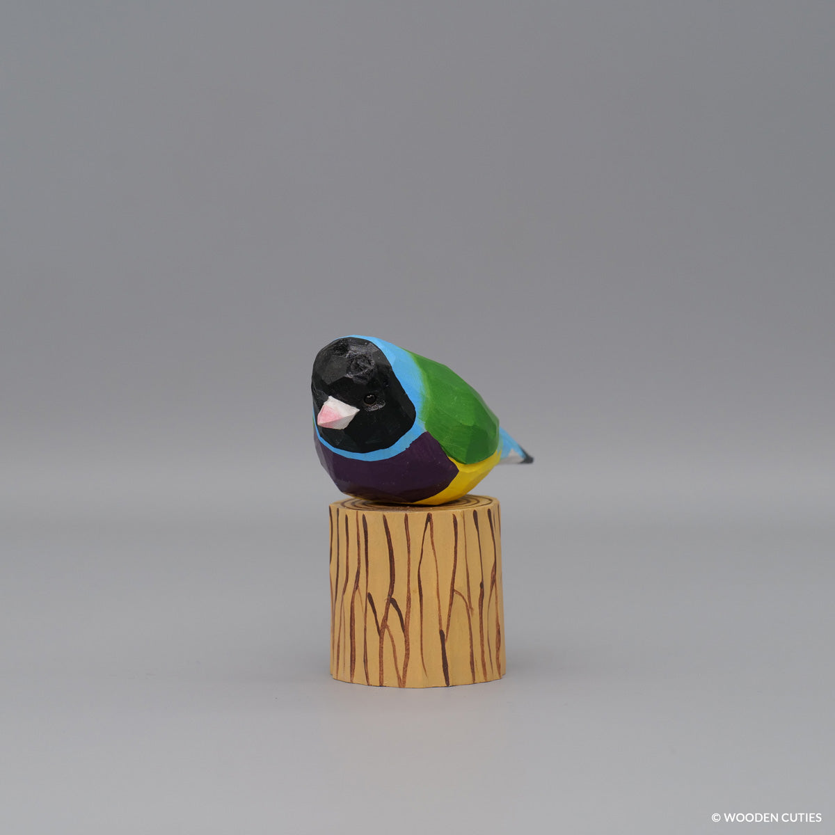 Gouldian Finch + Stand