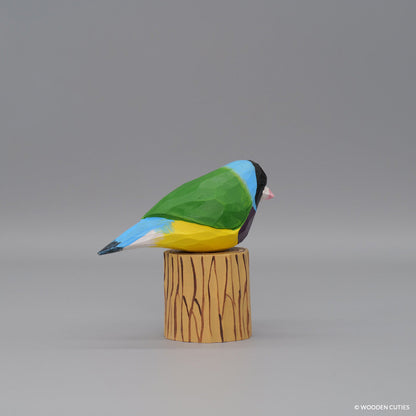 Gouldian Finch + Stand