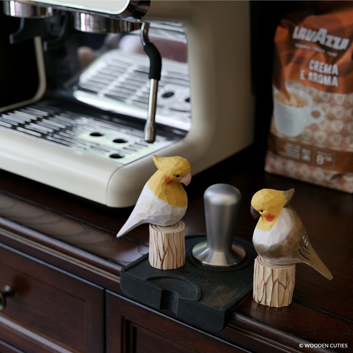 White Cockatiel + Stand