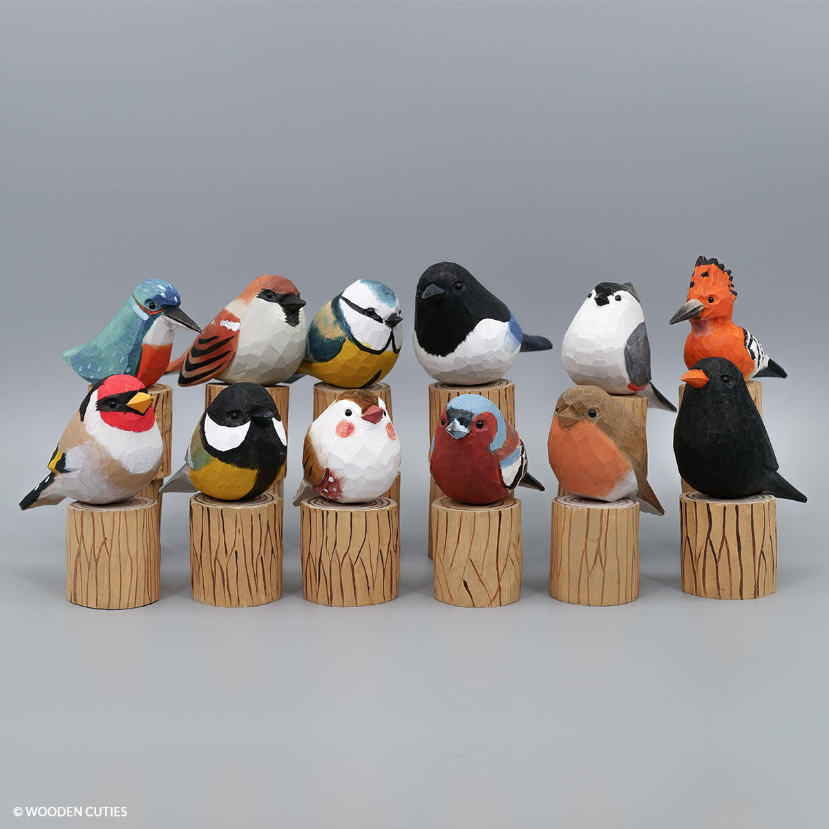 Set of 12 Birds + 12 Stands