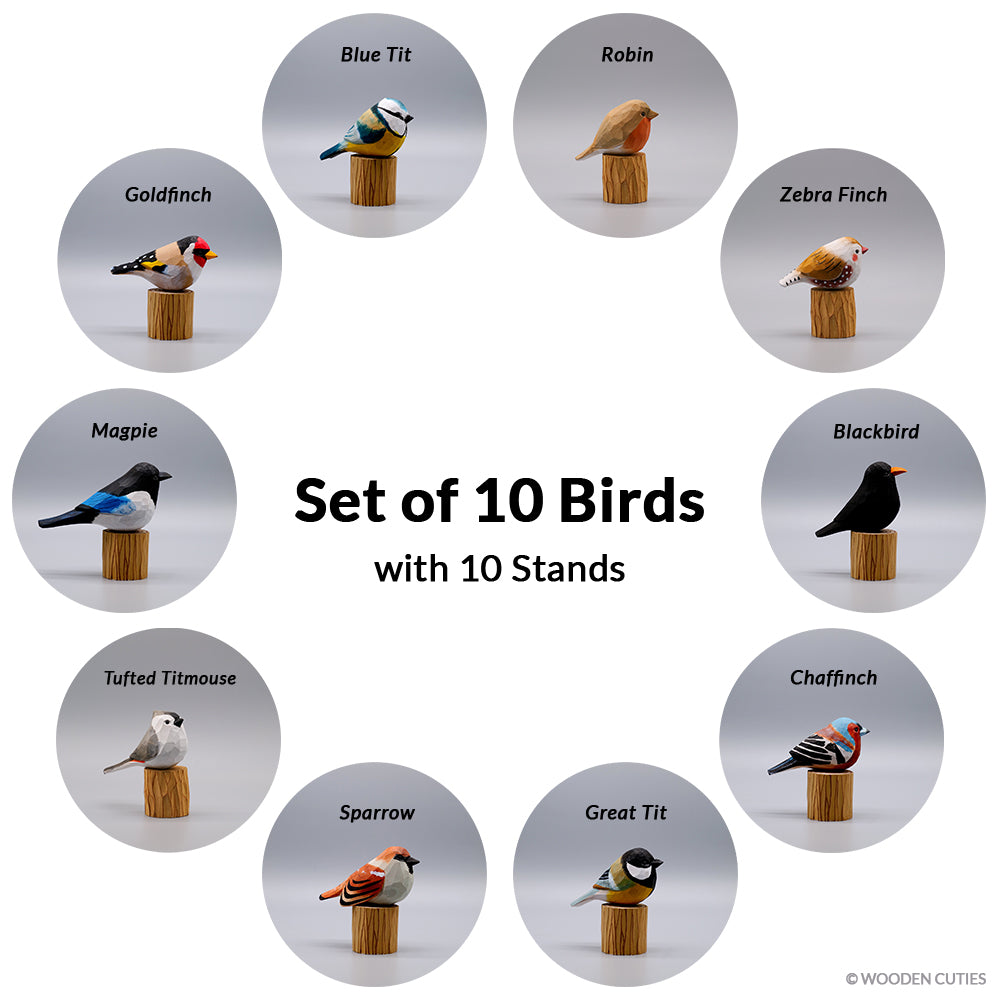 Set of 10 Birds + 10 Stands